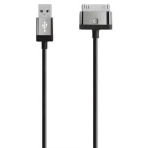 Belkin F8J041TT04-BLK MIXIT ChargeSync Cable - USB/Proprietary for iPad, iPhone, iPod - 4 ft - 1 Pack - 1 x Type A Male USB - 1 x Male Proprietary Connector - Black