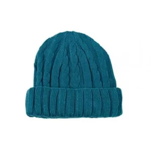 Sanremo Unisex Kids Warm Knitted Fold-Over Winter Beanie Hat (Corel Blue)