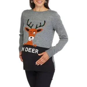 Maternity Oh Deer Christmas Sweater