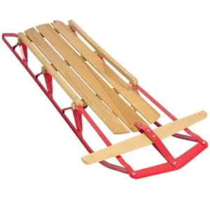Best Choice Products Wood Snow Sled Toboggan Sledge For Ski Snowboard Outdoor Sport