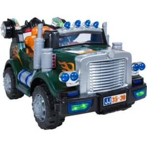 Best Choice Products 12V Ride On Semi Truck Kids Remote Control Big Rig Electric Batery Power w/ Radio & MP3, Lights