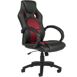 Executive Racing Office Chair PU Leather Swivel Computer Desk Seat High-Back Red