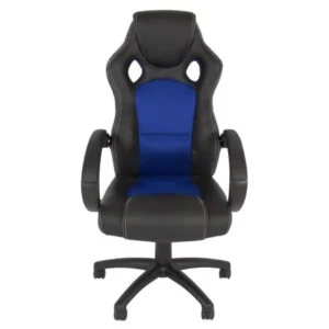 Executive Racing Office Chair PU Leather Swivel Computer Desk Seat High-Back Blue