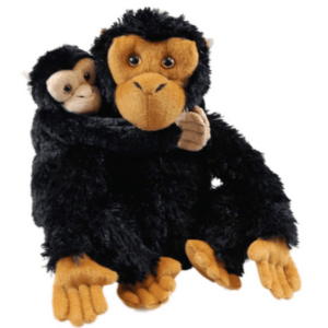 Dr. Goodall Inspired Mother & Baby Plush Chimpanzee, Accessories For 18 In Dolls