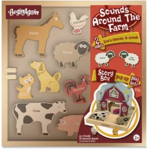 BeginAgain, BGAH1501, Toys Sounds Around the Farm Story Box, 1 Each, Assorted