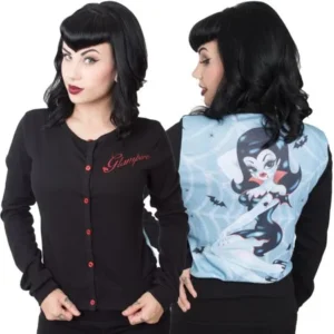 women's glampire cardigan sweater sexy vampire by miss fluff kreepsville fashion - small