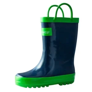 Oakiwear Kids Rain Boots For Boys Girls Toddlers Children Navy Blue