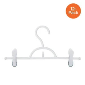 Honey Can Do Soft Touch Skirt and Pant Hangers with Clips, 12pk