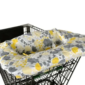 Balboa Baby Shopping Cart and High Chair Cover - Yellow Tulip Floral Design - 100% Cotton