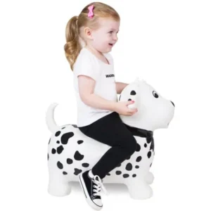 Waddle! Dalmatian Dog Bouncer! Inflatable Ride on Toy (White/Black)