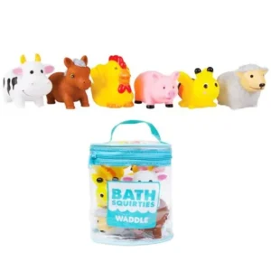 Waddle Bathtime Toys Farm Animal Bath Toy Squirters Cow Pig sheep Horse and More