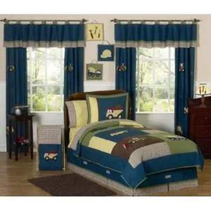 Construction Zone Childrens 4 Piece Boys Twin Bedding Set