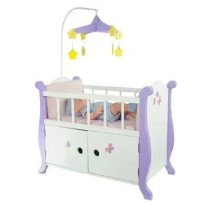 Olivia's Little World - Little Princess 18" Doll Baby Nursery Bed with Cabinet