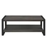 Walker Edison - 48" Wood Modern Coffee Table - Charcoal