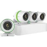 EZVIZ - 4-Channel, 4-Camera Indoor/Outdoor Wired 1080p 1TB DVR Surveillance System - Gray/White