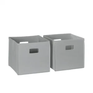 RiverRidge 2 Pc Folding Storage Bin Set - Gray