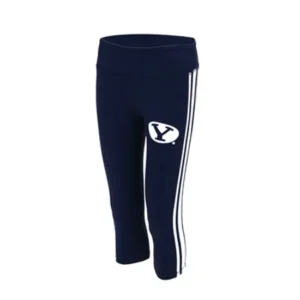 BYU Cougars Twin Vision Activewear Womens Yoga Capri Pant (Navy Blue)