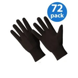 CT7000-L-72PK, 72 Pair Value Pack, Poly/Cotton Blend Brown Jersey Glove