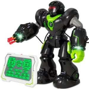 Best Choice Products Remote-Control Intelligent RC Talking Walking Robot Action Toy w/ Darts, Lights, Music - Black