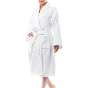 AlpineSwiss Blair Women Cotton Terry Cloth Bathrobe Shawl Collar Velour Spa Robe