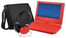 Ematic - 9" Portable DVD Player with Swivel Screen - Red