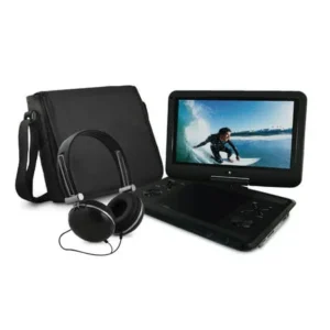 Ematic 12.1" Portable DVD Player with Travel Bag & Headphones, Black