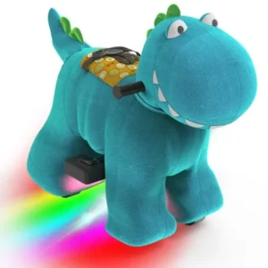 Rechargeable 6V/7A Plush Animal Ride On Toy for Kids (3 ~ 7 Years Old) With Safety Belt Dinosaurs