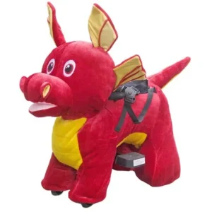 Rechargeable 6V/7A Plush Animal Ride On Toy for Kids (3 ~ 7 Years Old) With Safety Belt Dragon