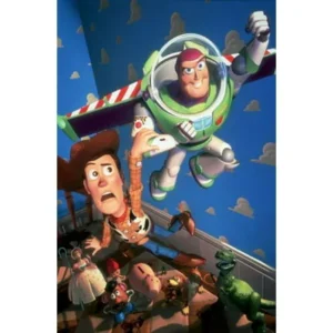 Toy Story Movie Poster Buzz Woody No Text Metal Sign 8in x 12in