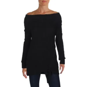 Jessica Simpson Womens Gwenore Off-The-Shoulder Knit Tunic Sweater