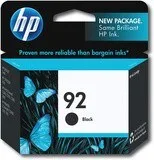 HP - 92 Standard Capacity - Black Ink Cartridge - Black