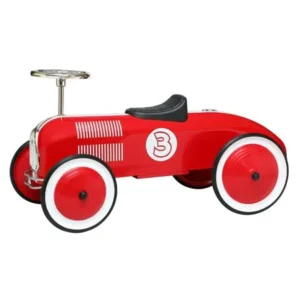 Morgan Cycle Stripe Racer Foot to Floor Childs Ride On Car, Red