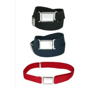 Size one size Kid's Elastic Adjustable Belt with Magnetic Buckle (Pack of 3 Colors)