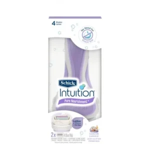 Schick Intuition Pure Nourishment Women's Razor, 1 Handle + 2 Refills