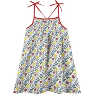 G-Cutee Girls' Floral Dress with Shoulder Ties