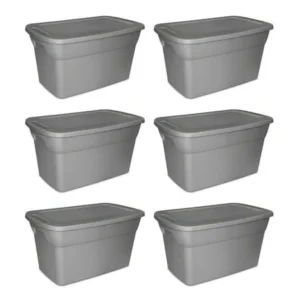 Sterilite, 30 Gal./114 L Tote Box, Steel, Case of 6