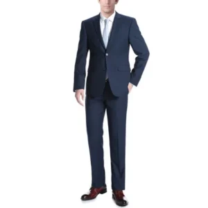 Campana Big Men's Navy Classic Fit Italian Styled Two Piece Suit