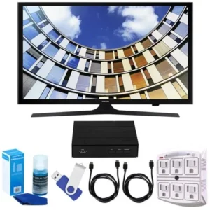 Samsung UN43M5300 43" LED 1080p 5 Series Smart TV Bundle includes TV, 2 HDMI Cables, 16GB Flash Drive, Screan Cleaner, Surge Adapter, and HD Digital TV Tuner with Recording