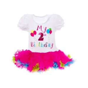 Baby Girls Birthday Outfit - Its My Birthday Printed Tutu Dress for Toddlers by Silver Lilly