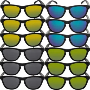 SolarX Eyewear 12 Pairs Sunglasses Plastic Classic Assorted Retro 100% UV Protection for Mens Women