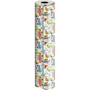 JAM Paper Industrial Size Bulk Wrapping Paper Rolls, Boys Toys Design, 1/4 Ream (416 Sq Ft), Sold Individually
