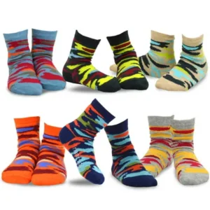 TeeHee Kids Cotton Fashion Crew Socks 6 Pair Pack for Boys