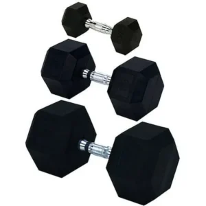 Champion Barbell Rubber Encased Solid Hex Dumbbell, sold individually