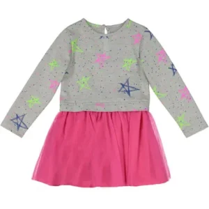 G-Cutee Girls' Star Knit and Tulle Dress