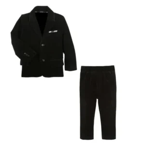 G-Cutee Boys' Velvet Dress Suit Set With Pants And Blazer