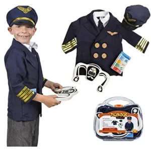 Tigerdoe Pilot Costume for Kids - Pilot Costumes - Kids Dress Up , W/ Storage Case - Pretend Play - Role Play