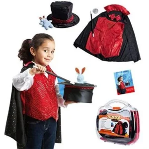 Tigerdoe magician Costume - magician Kit For Kids, Dress Up Clothes With Storage Case - (7 Pc Set) Tricks