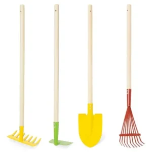 Best Choice Products 4-Piece Kids Outdoor Gardening Tools Toy Play Set w/ Rake, Shovel, Hoe, Leaf Rake