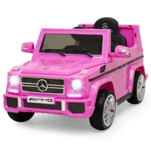 Best Choice Products 12V Kids Licensed Mercedes-Benz G65 SUV Ride On Car w/ Parent Control, Lights, AUX - Pink