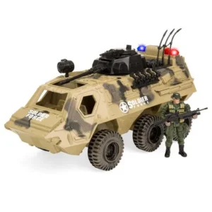 Best Choice Products Kids Military Fighter Tank Artillery Truck Toy Play Set w/ Army Soldier, Lights, Battle Sounds